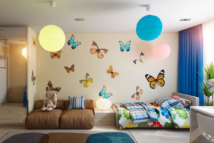stickers muraux en forme de papillons pour la chambre de bébé