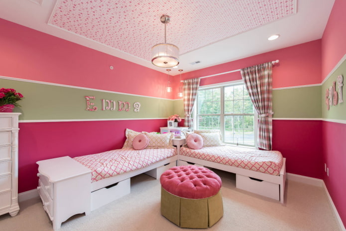 Décoration murale dans une chambre de fille