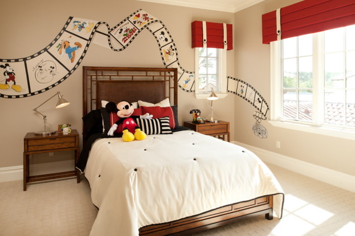 Décoration murale dans une chambre de garçon