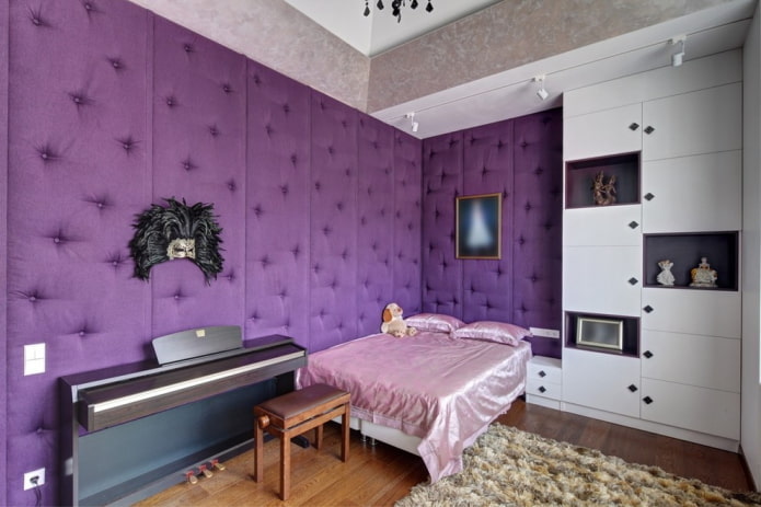 Panneaux muraux souples dans la chambre d'enfant