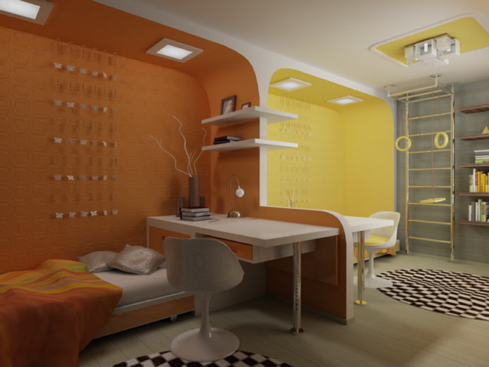Décoration murale dans une chambre pour enfants de sexes différents