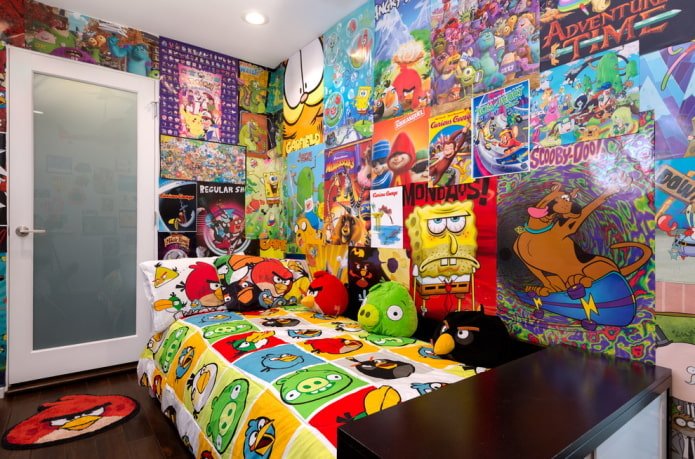 Décoration murale dans une chambre de garçon