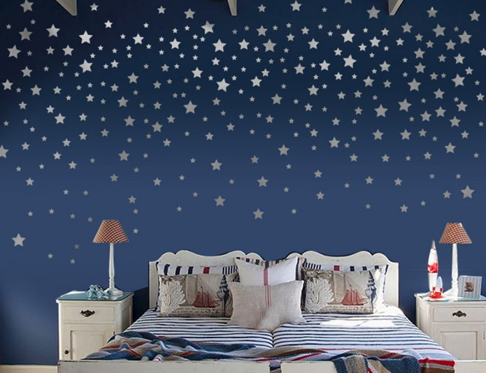 stickers muraux en forme d'étoiles pour la chambre de bébé