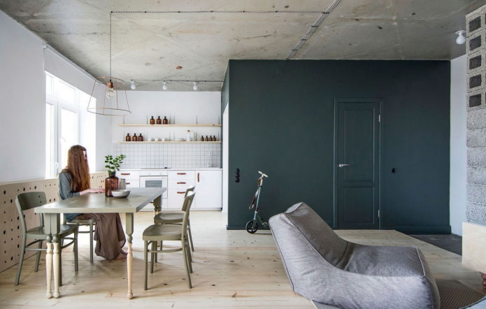 murs verts dans l'atelier