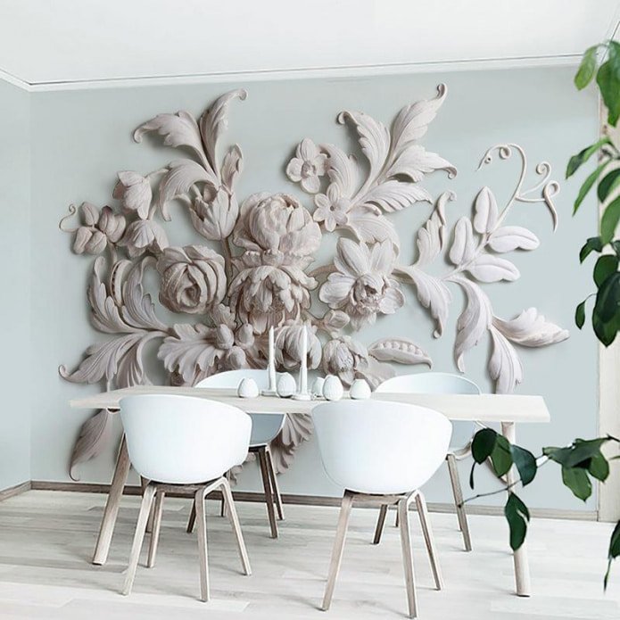 Papier peint 3D sur le mur