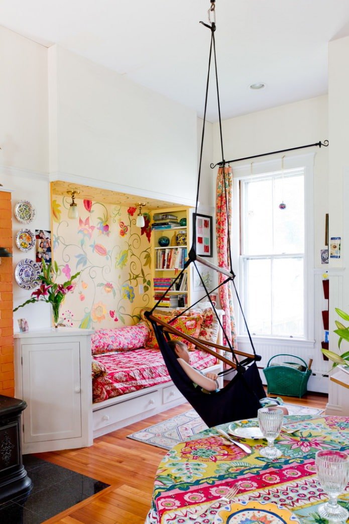 Style bohème à l'intérieur de la chambre d'enfant
