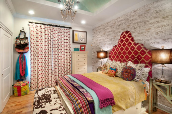 conception de chambre de style éclectique