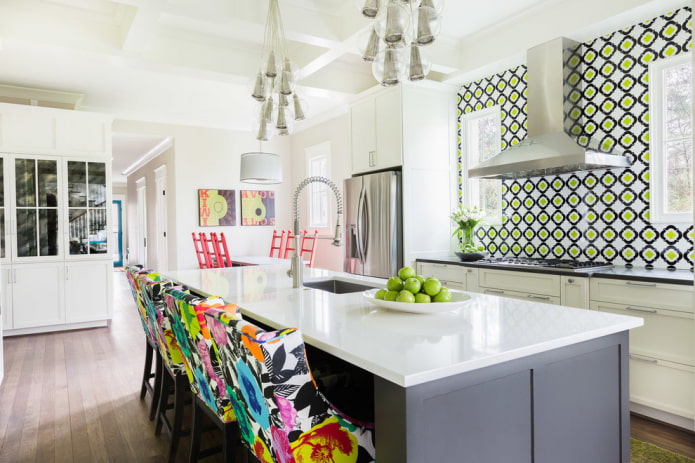 Intérieur de cuisine de style éclectique