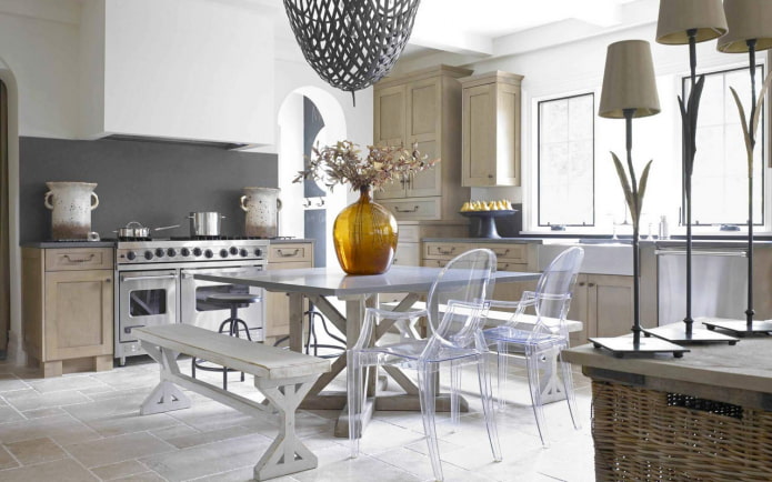 Intérieur de cuisine de style éclectique