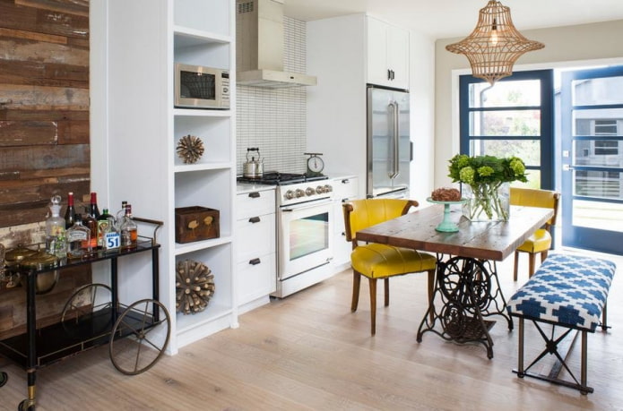 Intérieur de cuisine de style éclectique