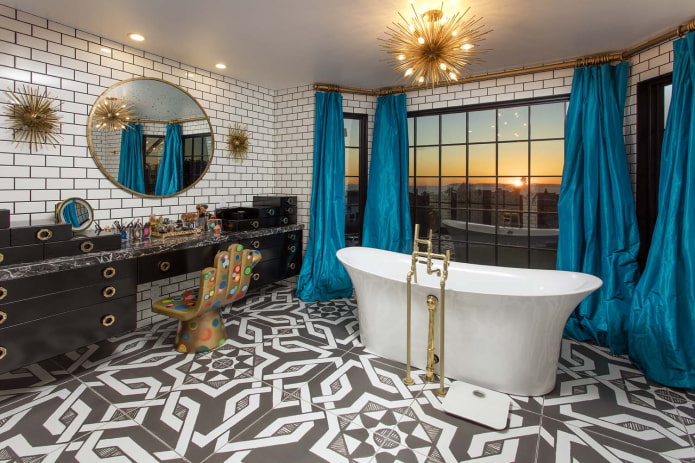 conception de salle de bain de style éclectique