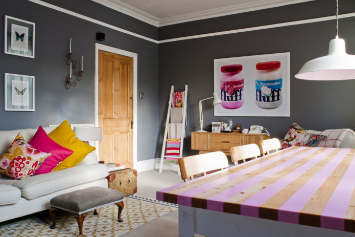 Schéma de couleurs de l'intérieur de style éclectique