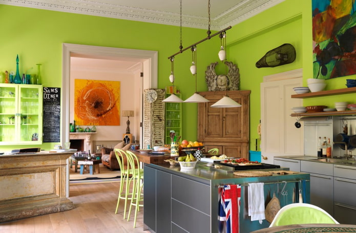 Schéma de couleurs de l'intérieur de style éclectique