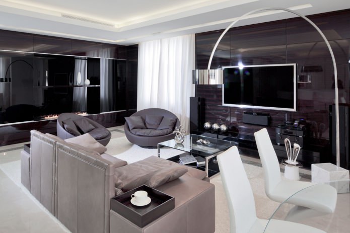 Sol beige dans le salon