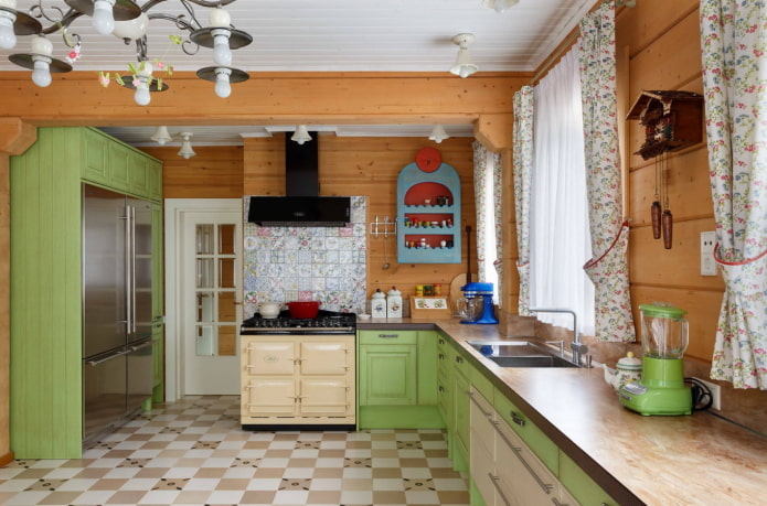 accents verts dans la cuisine