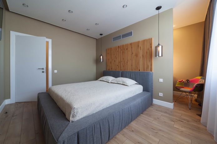 chambre contemporaine gris-beige