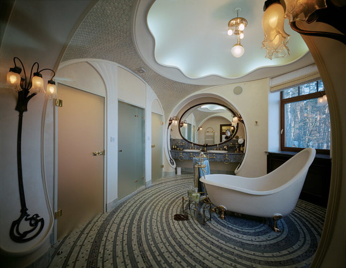 Intérieur de salle de bain moderne