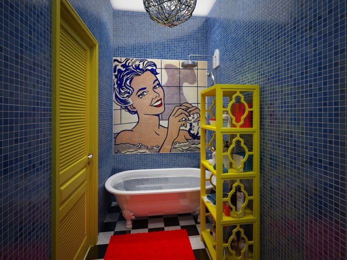 salle de bain style pop art