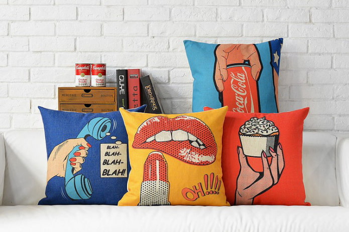coussins pop art
