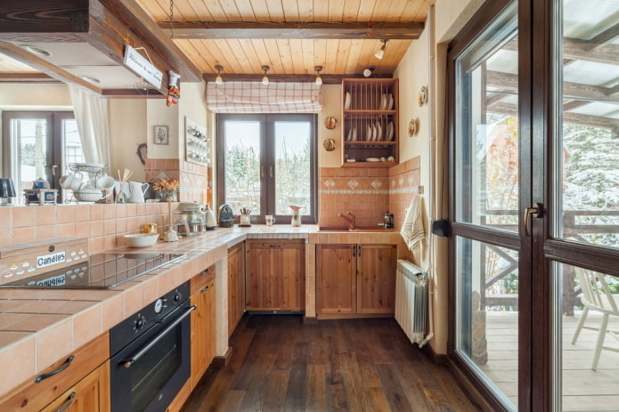 Intérieur de cuisine de style rustique