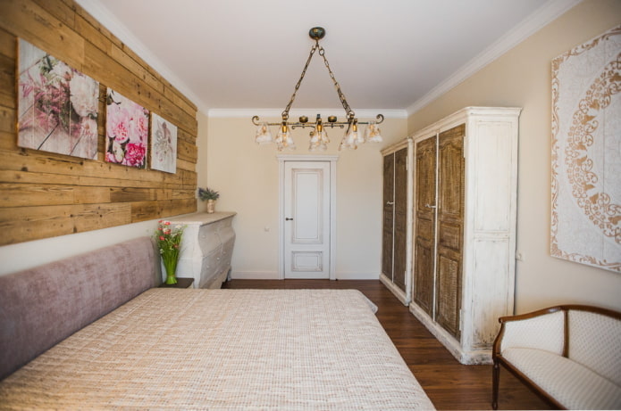 Schéma de couleurs de la chambre de style rustique