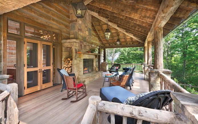 conception de maison de style rustique