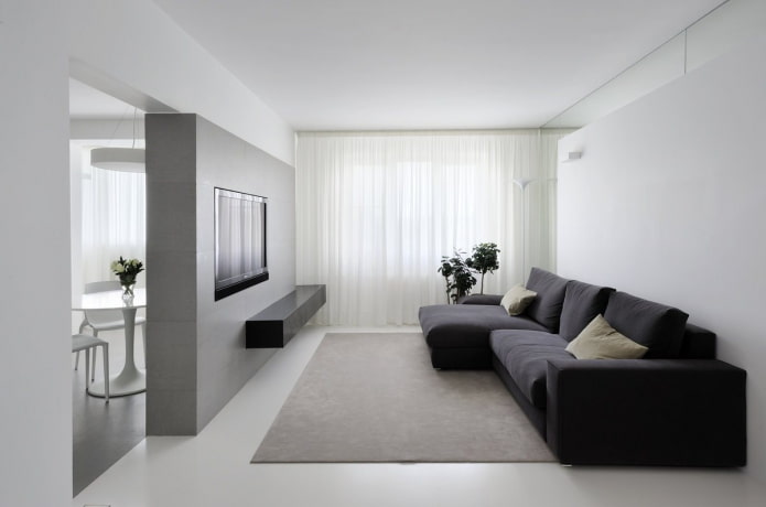 Minimalisme dans le salon