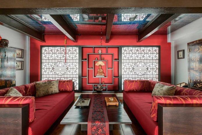 Décoration de salon de style chinois