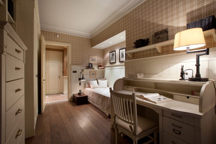 intérieur d'enfant pour une fille dans un style classique