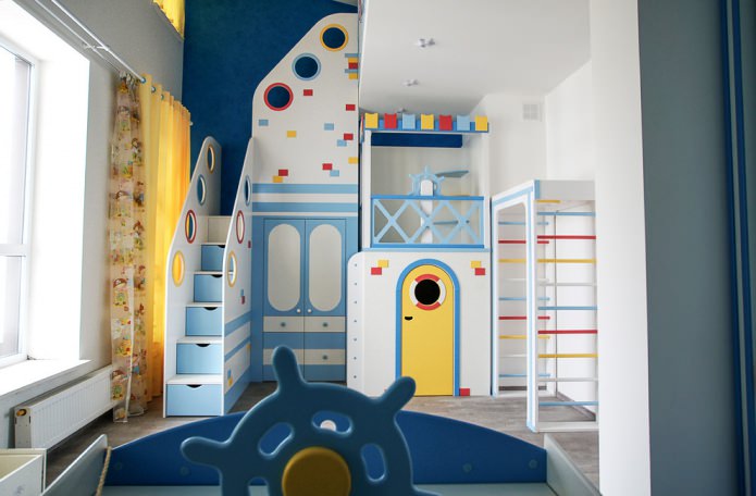 Chambre d'enfant de style marin pour garçon