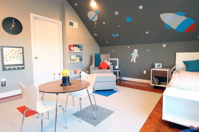 Chambre d'enfant style espace