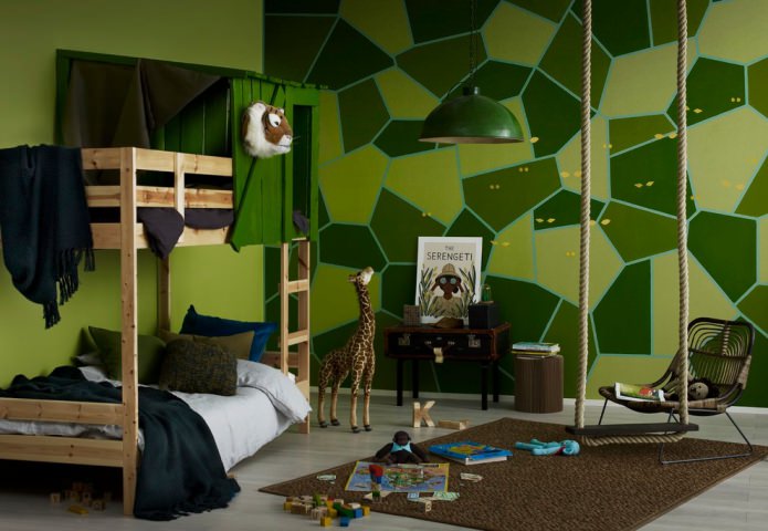Chambre d'enfant style safari