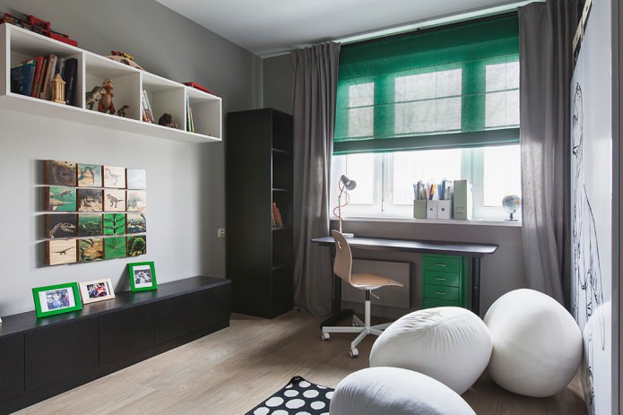 Chambre d'enfant avec des dinosaures
