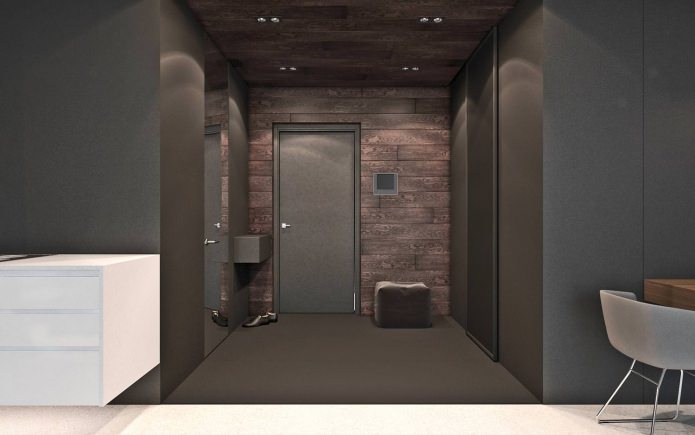 couloir dans un studio de 50 m².