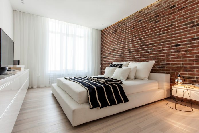 Papier peint brique rouge pour une chambre