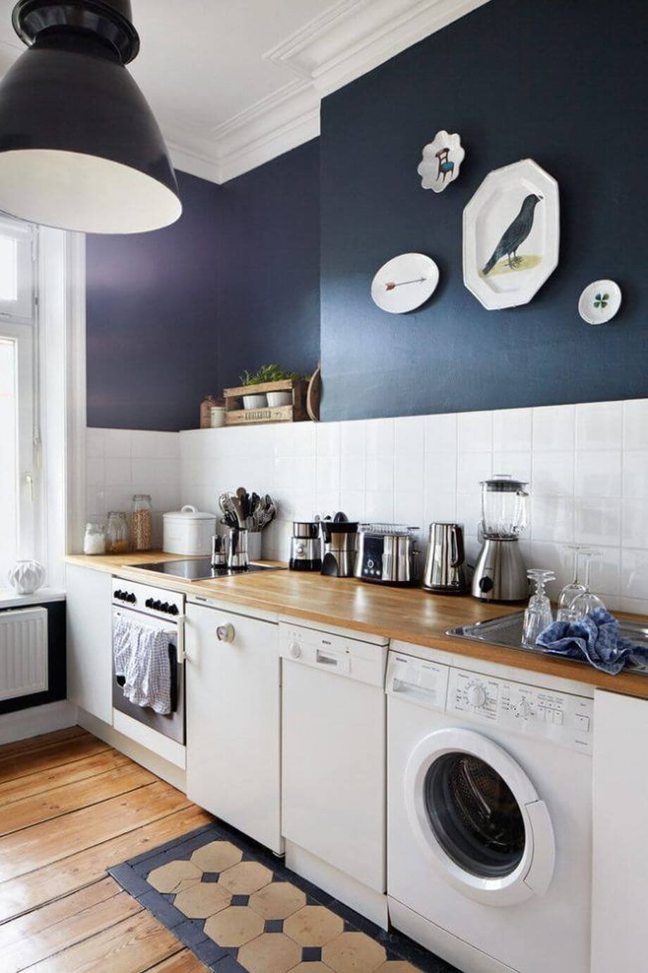 Installation d'un lave-linge sous un plan de travail