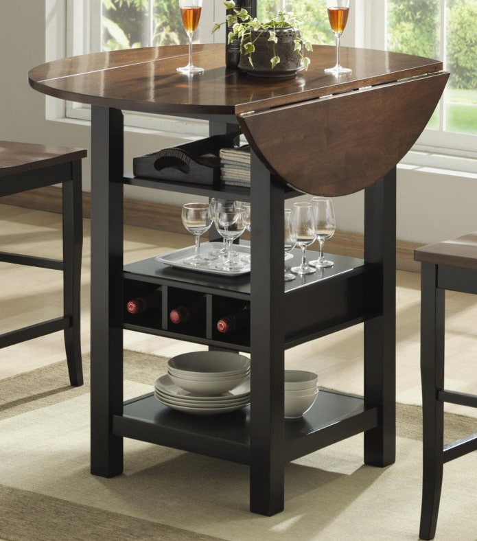 Table pliante ronde pour l'intérieur