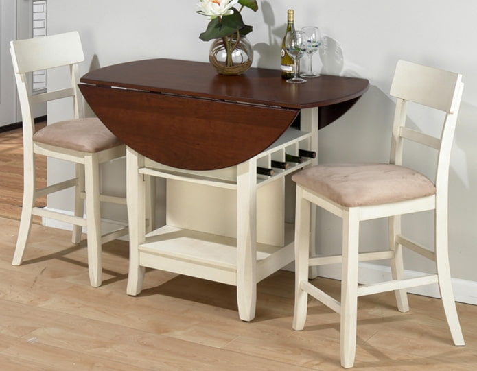 Table pliante ronde pour l'intérieur