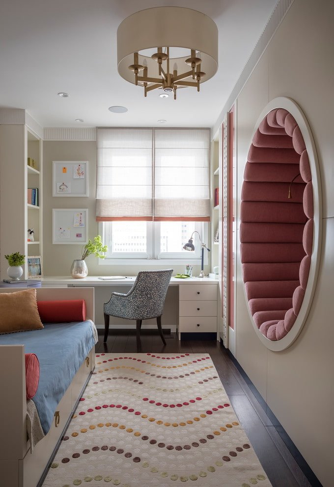 comptoir intégré dans un meubleIntégré dans un meuble pour une chambre de fille