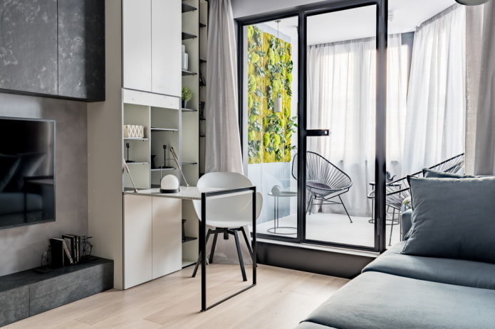 Table pliante dans un intérieur de style loft