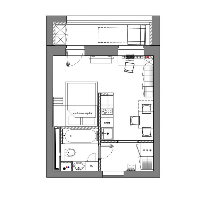 Diagramme avec meubles