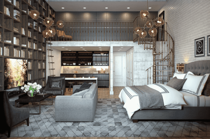 Meubles de studio de style industriel
