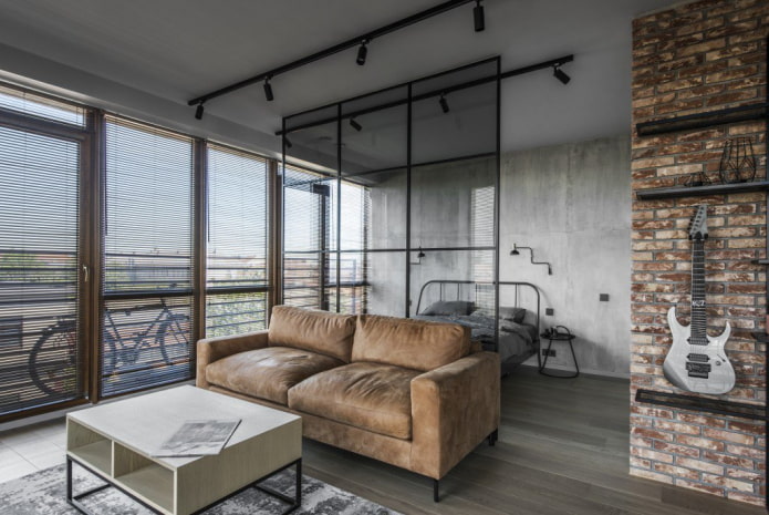 studio design in industrial style