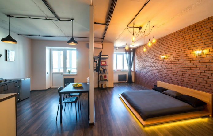 Éclairage de studio de style industriel
