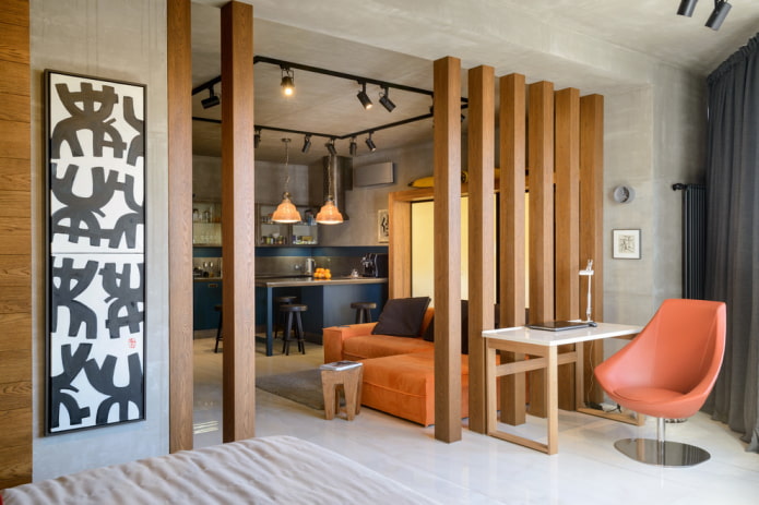 studio design in industrial style