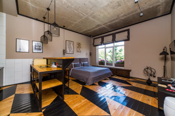 studio design in industrial style