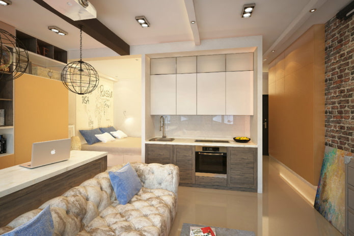 studio design in industrial style