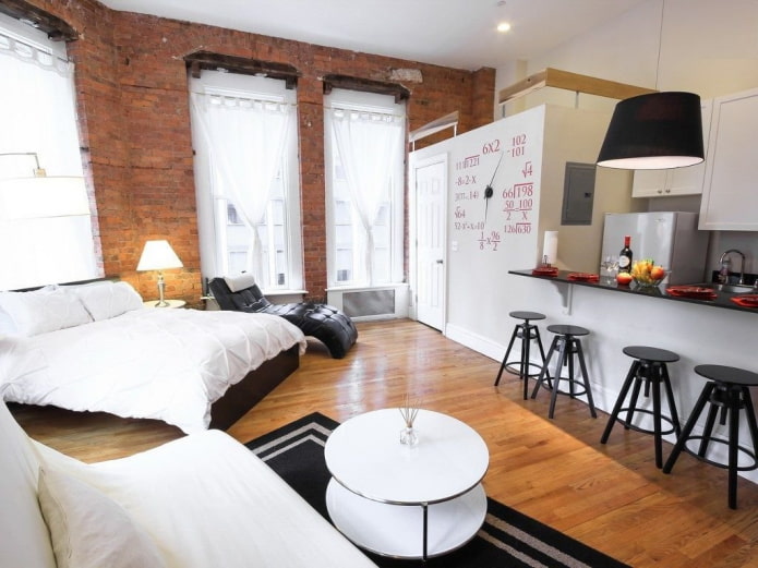 Aménagement d'un studio de style industriel
