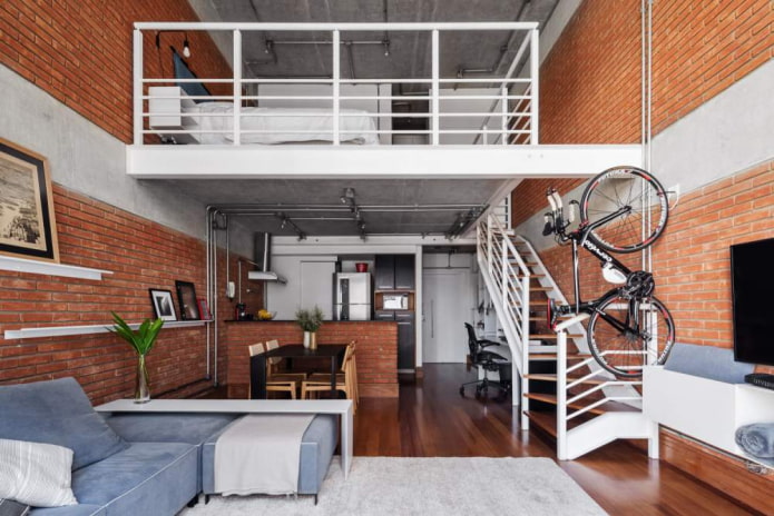 studio design in industrial style