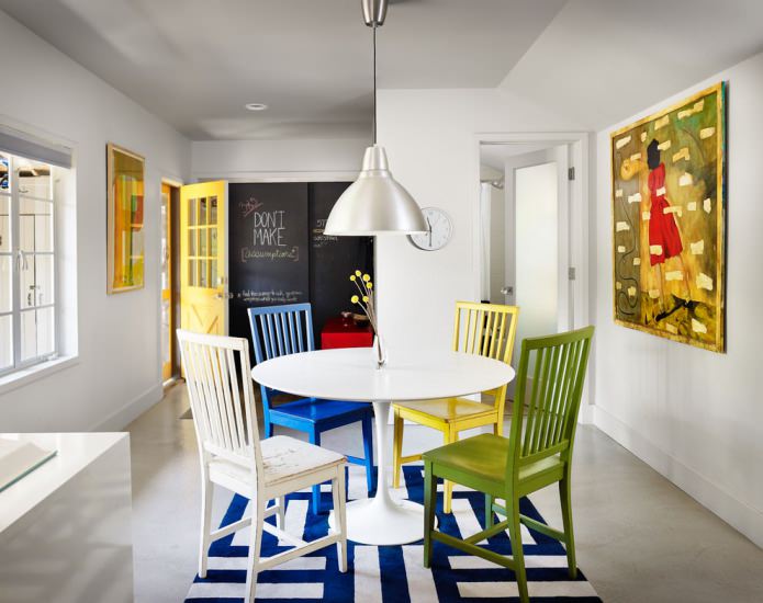 different chairs in the interior
